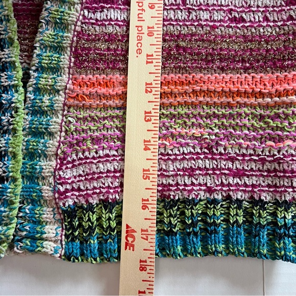 Wild Fable Viral Open Statement Colorful Stripe Knit Cardigan Sweater - Picture 9 of 9
